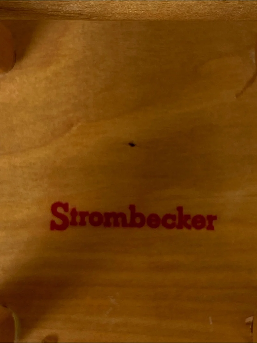 Vintage Strombecker Wooden T-Back Armed Rocking Chair Seat Doll House Furniture